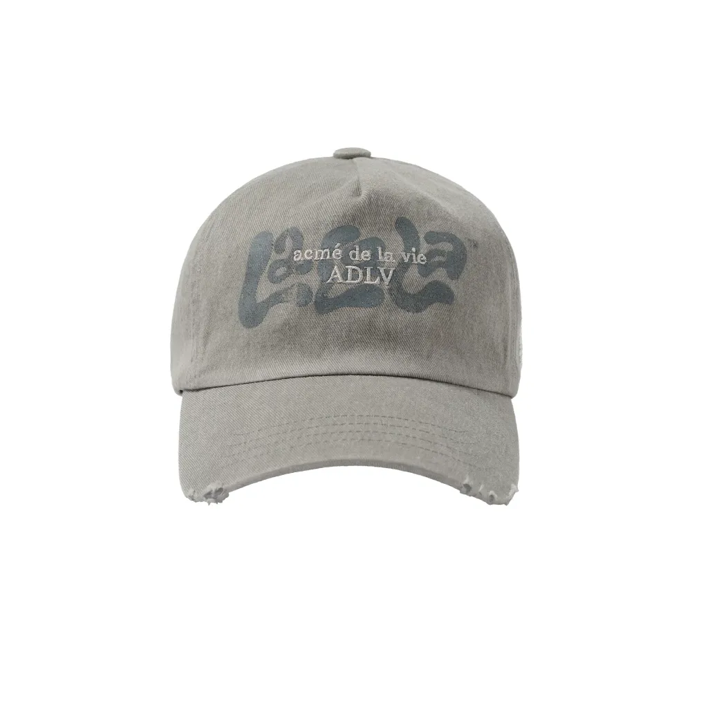 [ADLV] ADLV X Lalala Fest Overlay Damage Ball Cap Light Gray